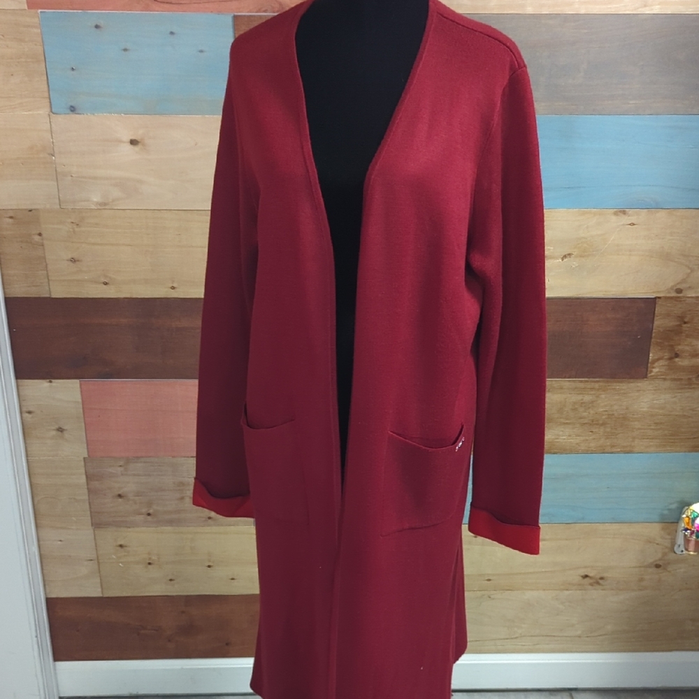 Calvin Klein Deep Red Women's Cardigan